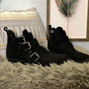 Black Buckle Booties.